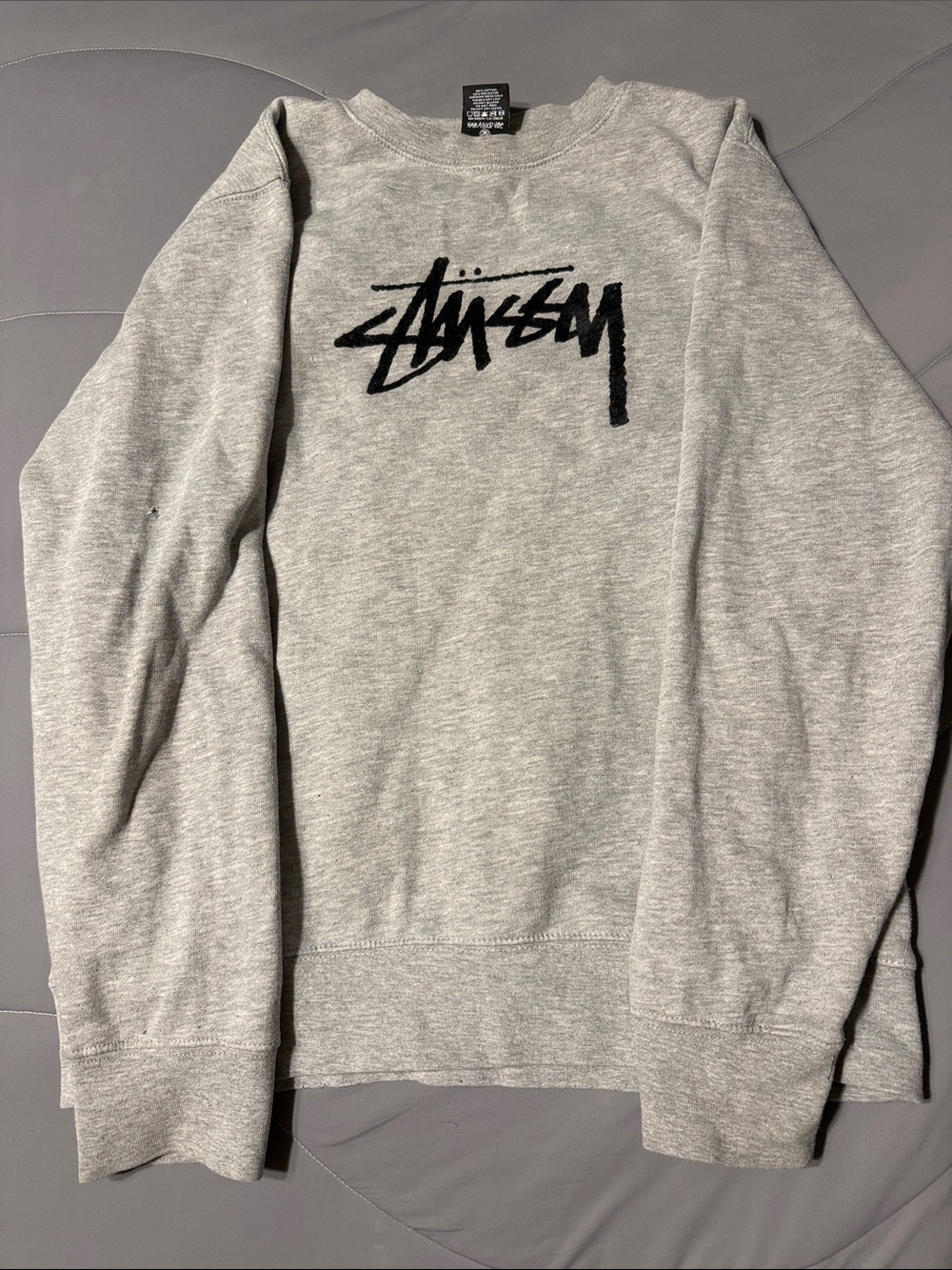 Women’s Stussy Gray Crewneck Sweatshirt
